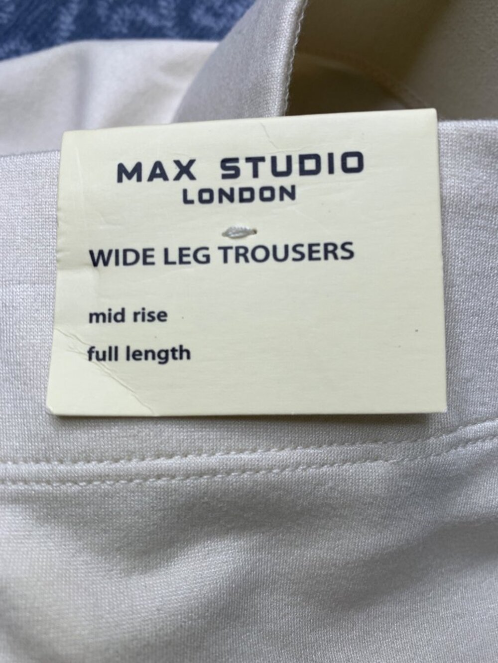 NWT Max Studio London Womens Cream Knit Wide Leg Pull On Pants XL - Picture 5 of 9